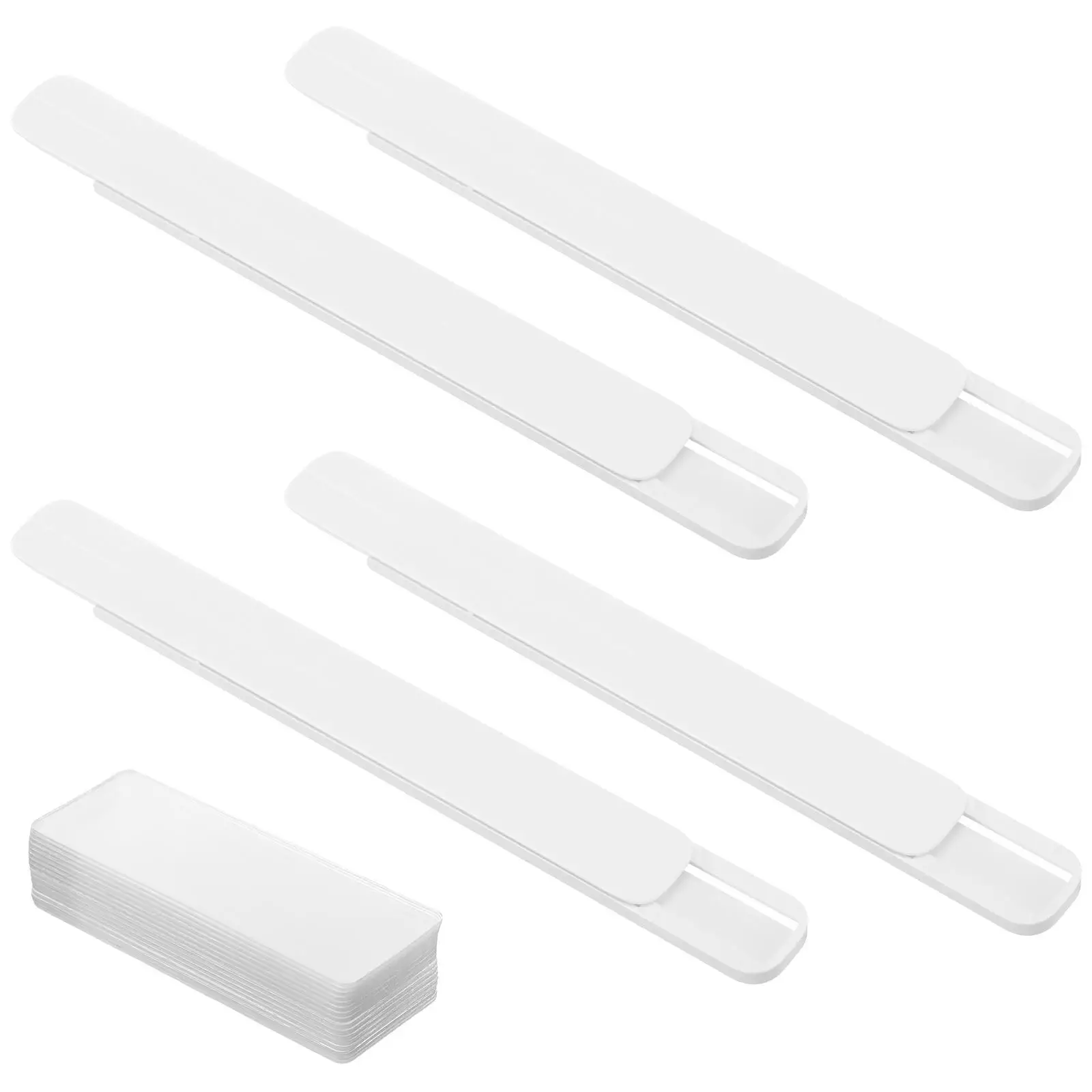 4 Pcs Storage Box Rail Drawer Replace Guide Track Guides DIY Slide Rails Slides Self-adhesive Creative Bar Keyboard