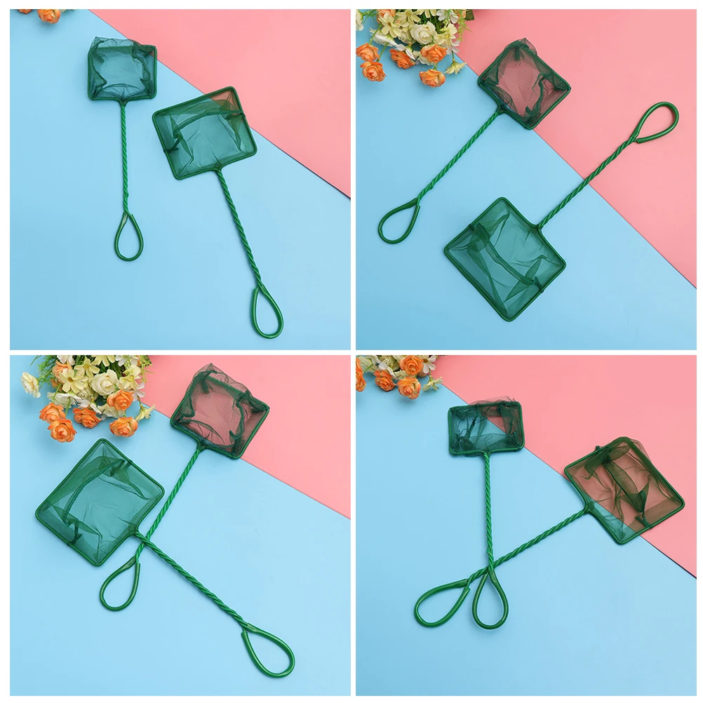 3 قطعة شبكات صيد نايلون شبكات شبكية ناعمة مقاومة للتمزق تتضمن 4 بوصة 5 بوصة 6 بوصة مقبض مضاد للانزلاق مثالي لحوض السمك #3