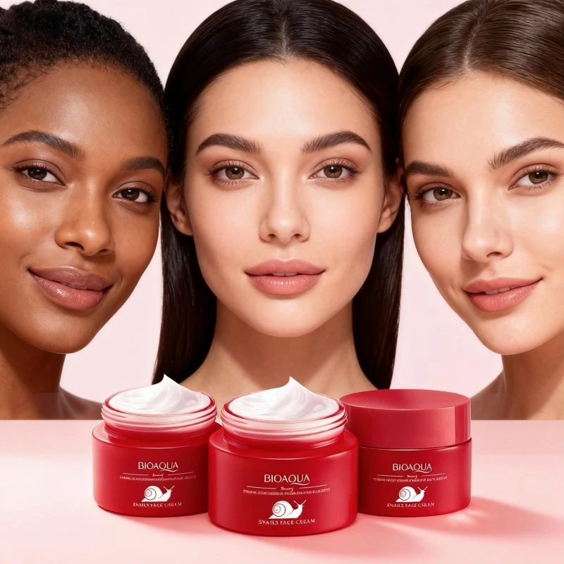 60G/Box Snail Firming and Moisturizing Cream, Containing Niacinamide, Hyaluronic Acid, Tocopherol, Snail Secretion, and Other Ingredients, Deeply Moisturizes the Face, Makes It Firm and Plump, Giving Skin a Bright and Radiant Appearance, Bids Farewell to Dull Skin, Leaving Skin Delicate, Smooth, and Elastic, All-Season Facial Cream, Daily Facial Care for Women, a Small Gift for Yourself or to Give to Your Mother