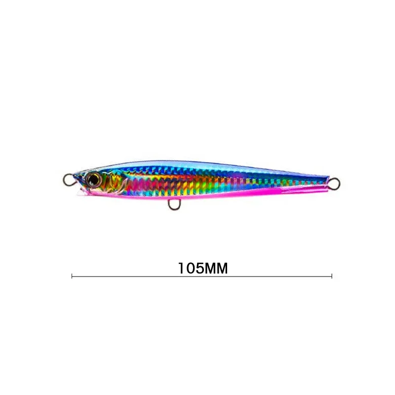 105mm 30g Long Casting Saltwater Sinking Minnow Fishing Lures Monster Shot Artificial Bait Sea Trolling Swimbait Fishing Tackle
