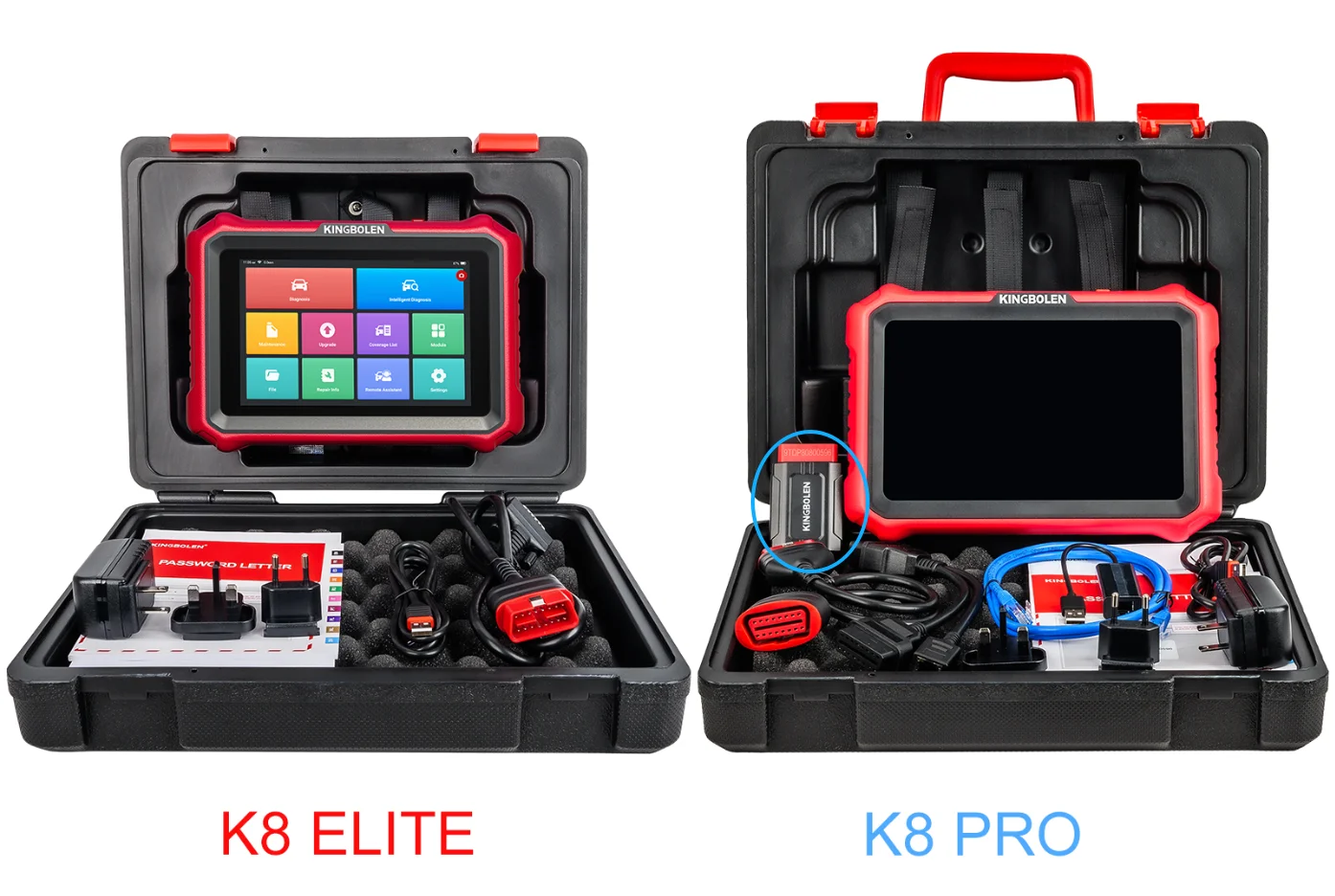 2026 NEW KINGBOLEN K8 Pro Bi-Directional Scanner Full Systems Diagnostic Scan Tool,34 Reset ECU Coding, lifetime free update