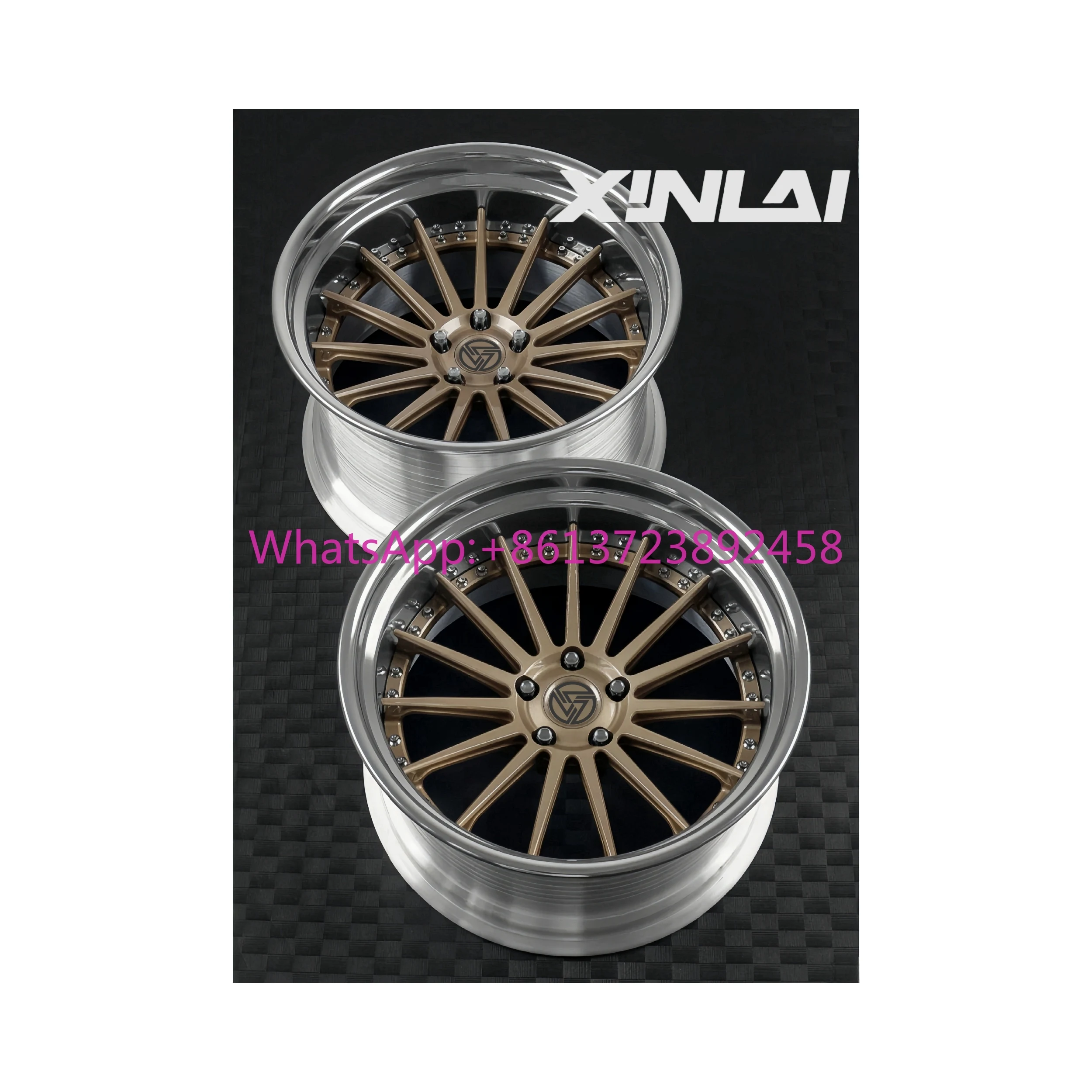 

XINLAI Forged 2 Piece Concave Custom Wheel 5x114.3 5x120 Wheel 18 19 20 21 22 23 Inch Passenger Car Wheel for BMW M6