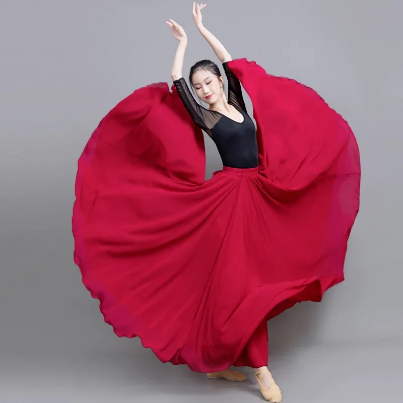 720 Degree Bullfight Stage Flamenco Dance Dresses Performance Spanish Costume Long Robe Fille Red Flamenco Dresses for Women