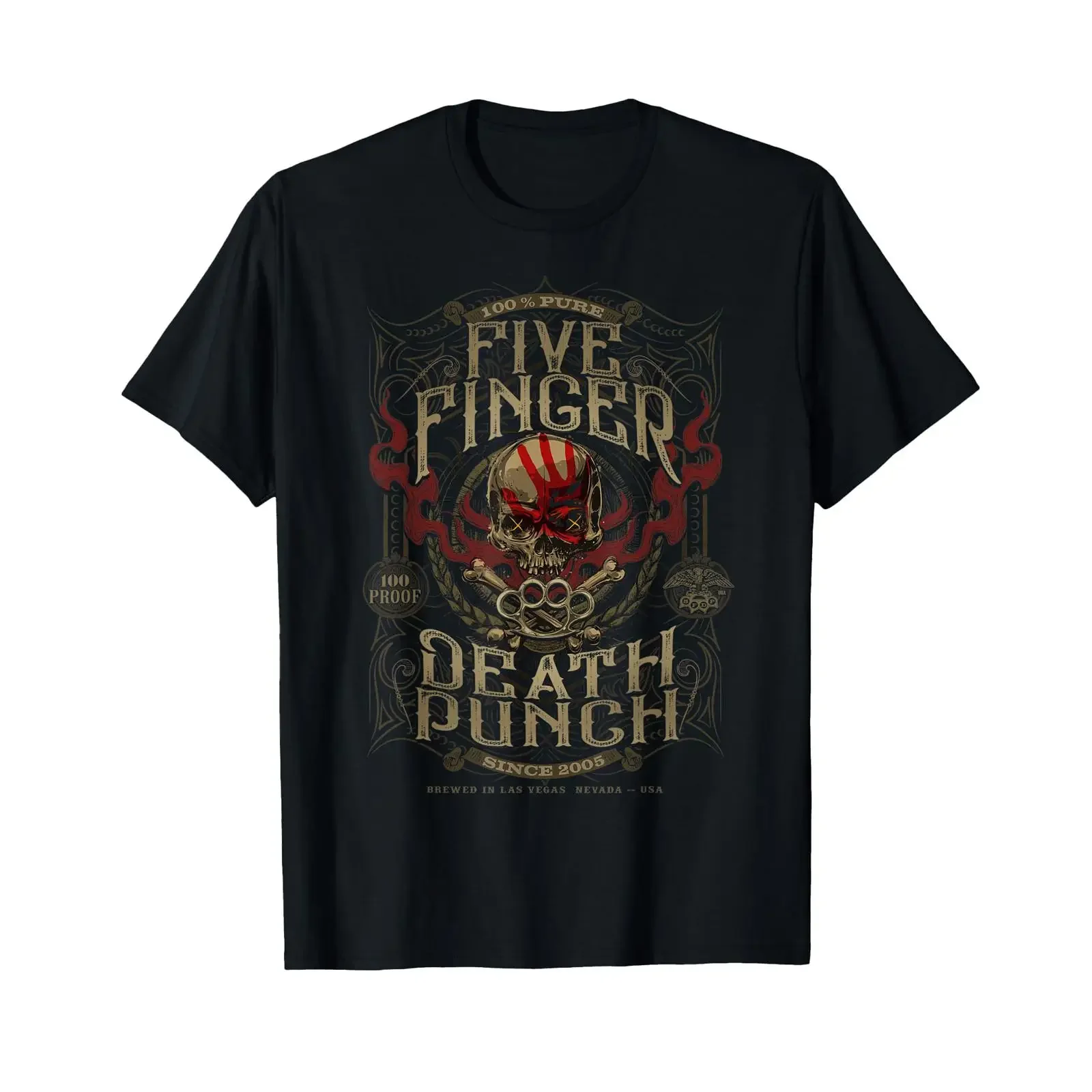 5FDP 100 Proof T Shirt vintage Washed fashion Breathable homme Comfortable streetwear graphic Casual Stylish Versatile