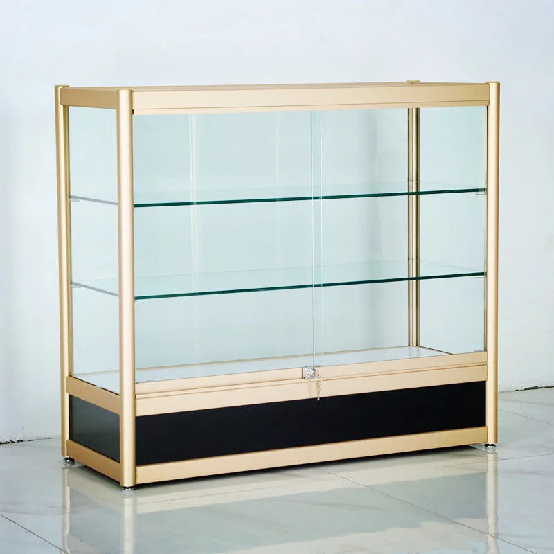 

Jewelry Counter Jewelry Glass Showcase Sample Showcase Jewelry Transparent Mobile Phone Boutique Shelf Tobacco and Wine Display