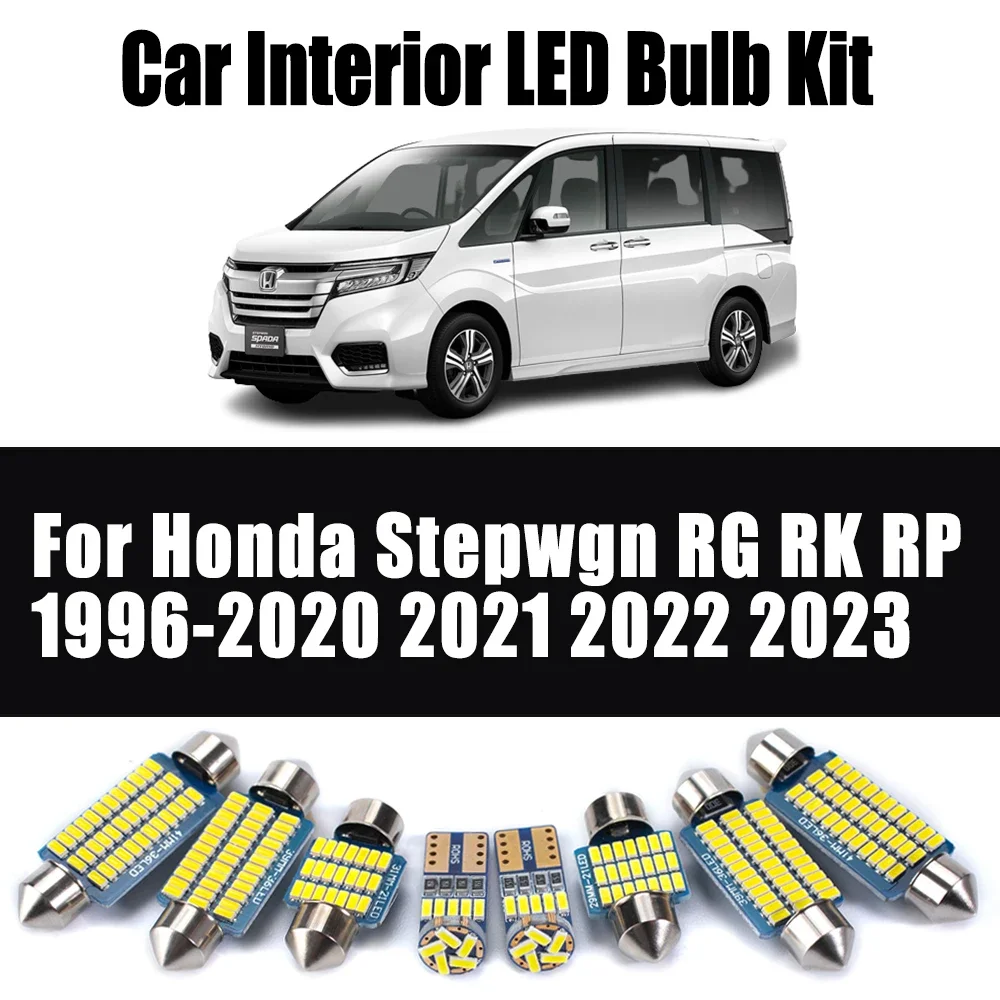 

Светодиодный комплект внутреннего освещения багажника с картой купола для Honda Stepwgn RG RK RP 1996-2021 2022 2023, лампа для чтения номерного знака автомобиля, аксессуары