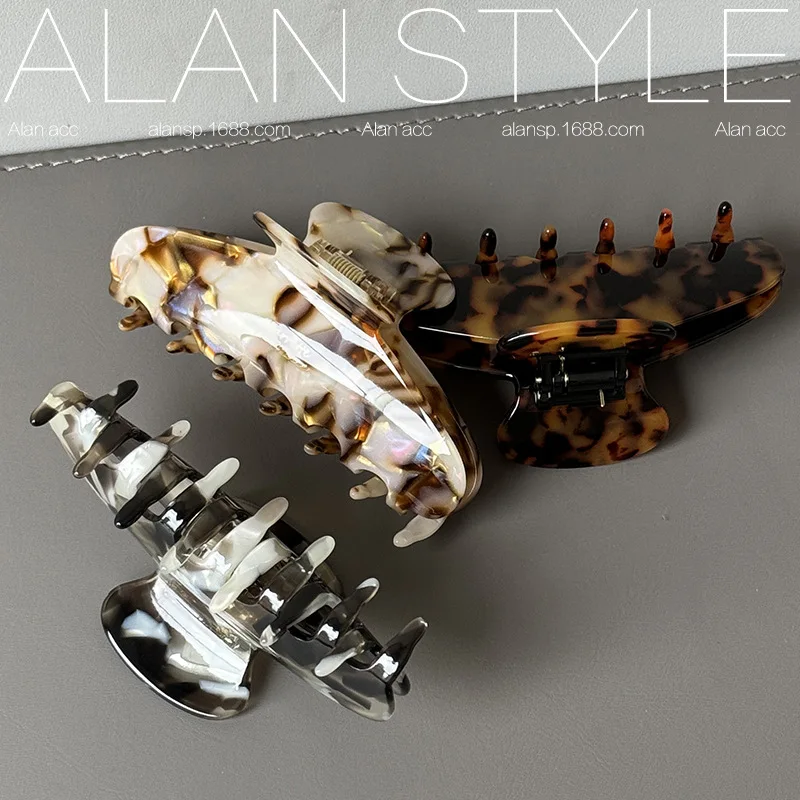 1pc Fashion Acetate Hair Claw Large Shark Clip for Women Back of Head Messy Bun Maker High Quality Hair Accessory