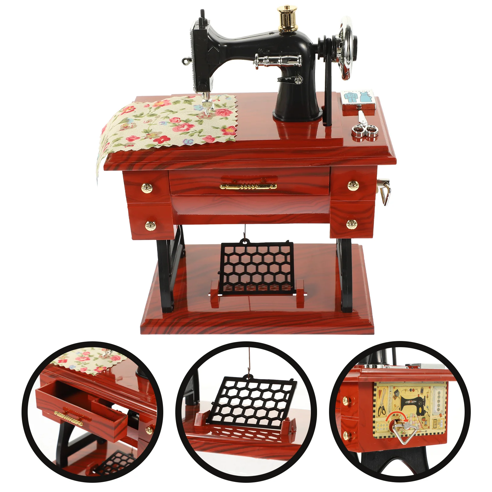 Sewing Machine for Kids Pillow Decoration Musical Sweing Portable Figurine Simple Pillowcase