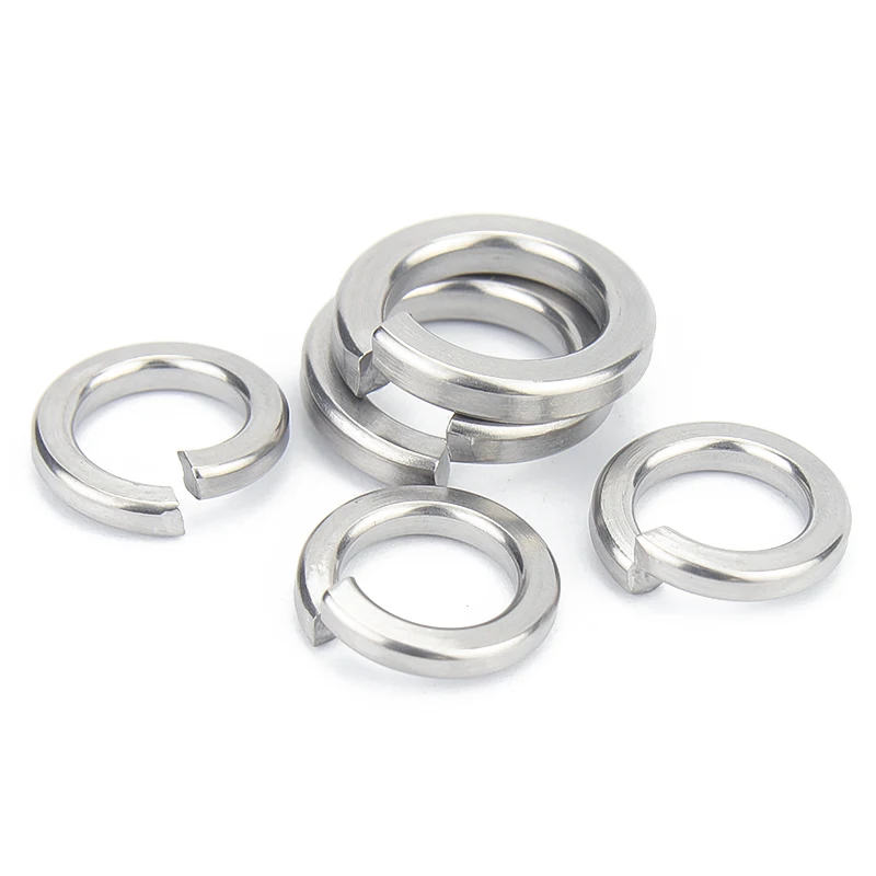 2-100pcs GB93 A2 304 Stainless Steel Spring Split Lock Washer Elastic Gasket M1.6 M2 M2.5 M3 M4 M5 M6 M8 M10 M12 M16 M20 M24