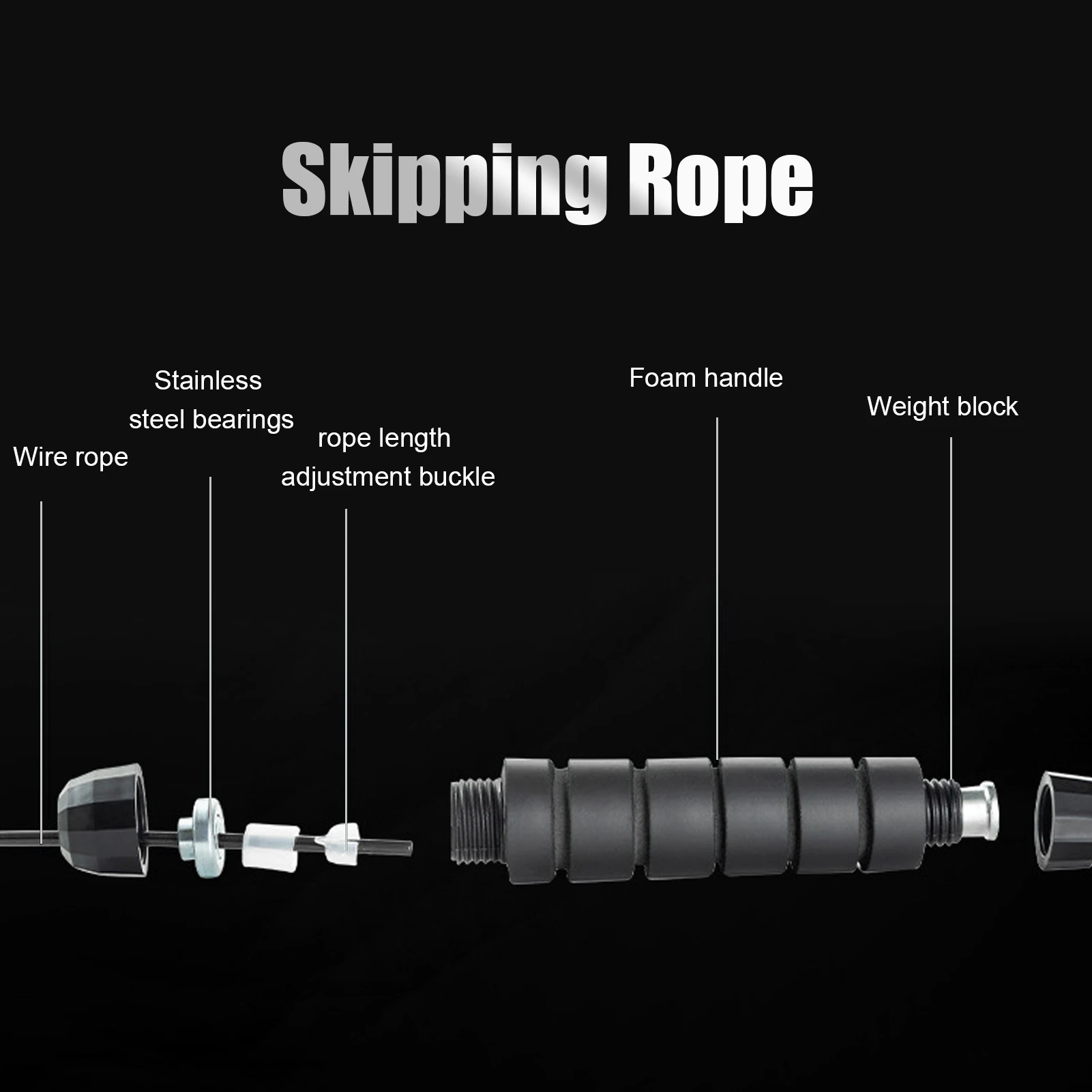 Bearing Skipping Rope Jumping Rope with Ball Bearings for Exercise Speed Training Extreme Jumping Jumping Rope Skipping Rope