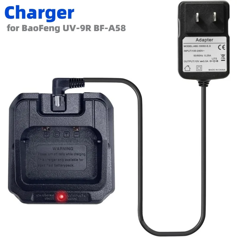 

Baofeng Battery Charger Base 100-240V for Baofeng Waterproof Walkie Talkie UV-9R PLUS UV-9RPRO BF-A58 BF-9700 GT-3WP R760 Plus