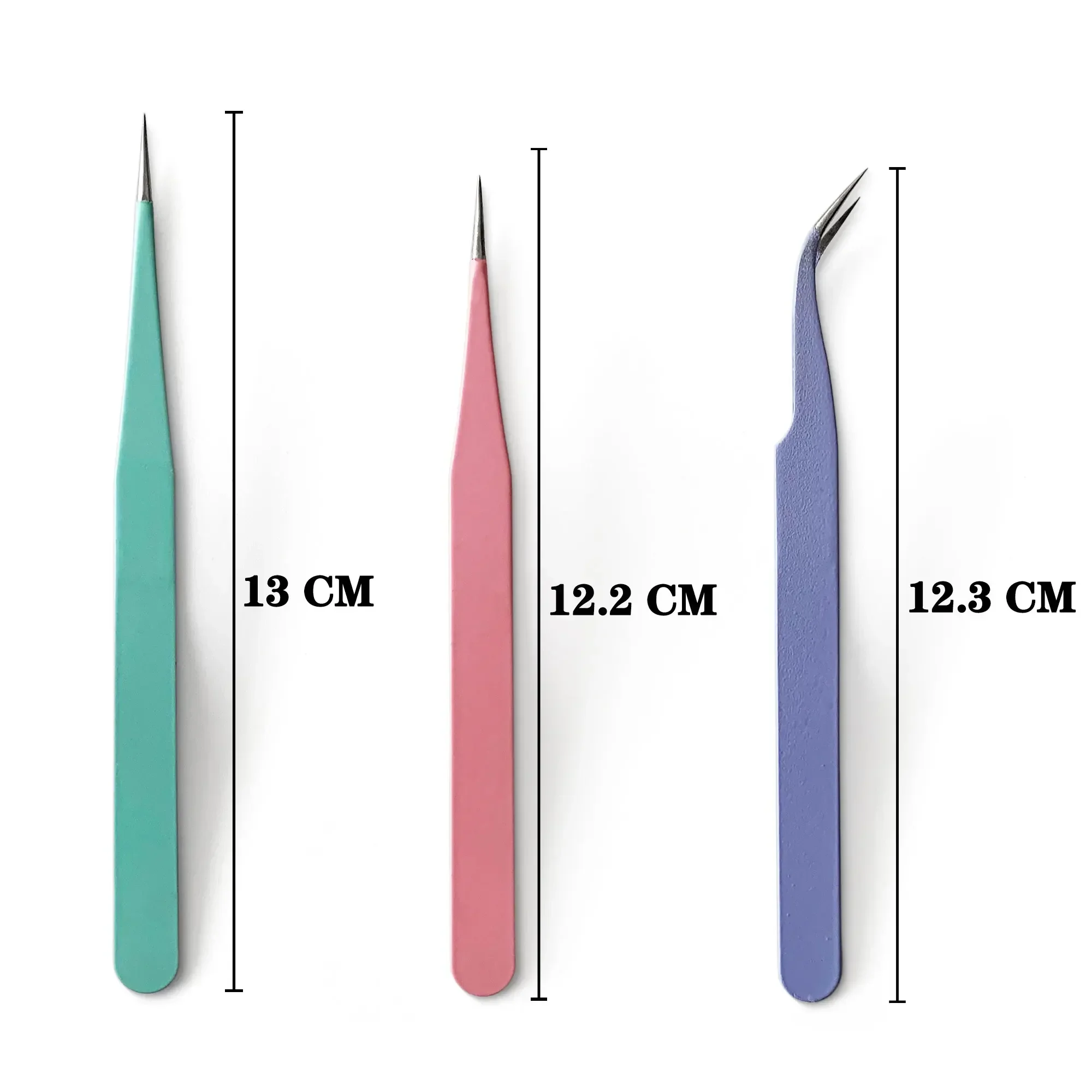 1 Pcs Eyelashes Tweezers Stainless Steel Superhard Tweezers High Precision Anti-static Tweezers for Eyelash Extensions