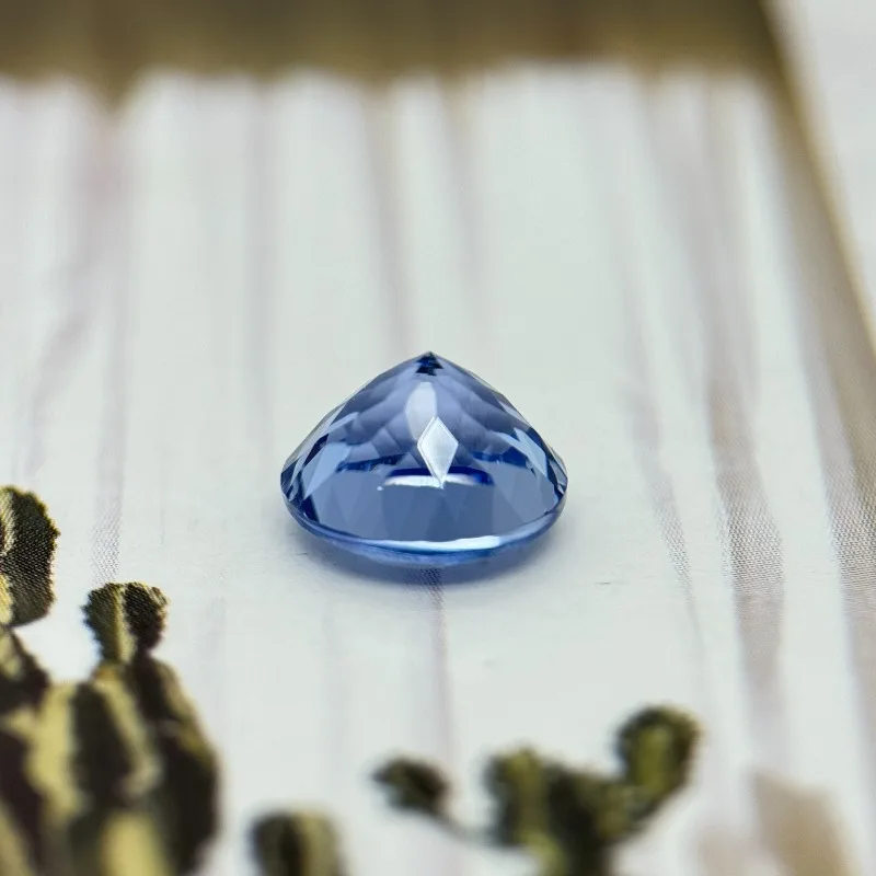 

Hot Sell Lab Grown Sapphire Round Shape Cornflower Color Charm Beads Top Quality for DIY Jewelry Making Rings Selectable AGL Cer