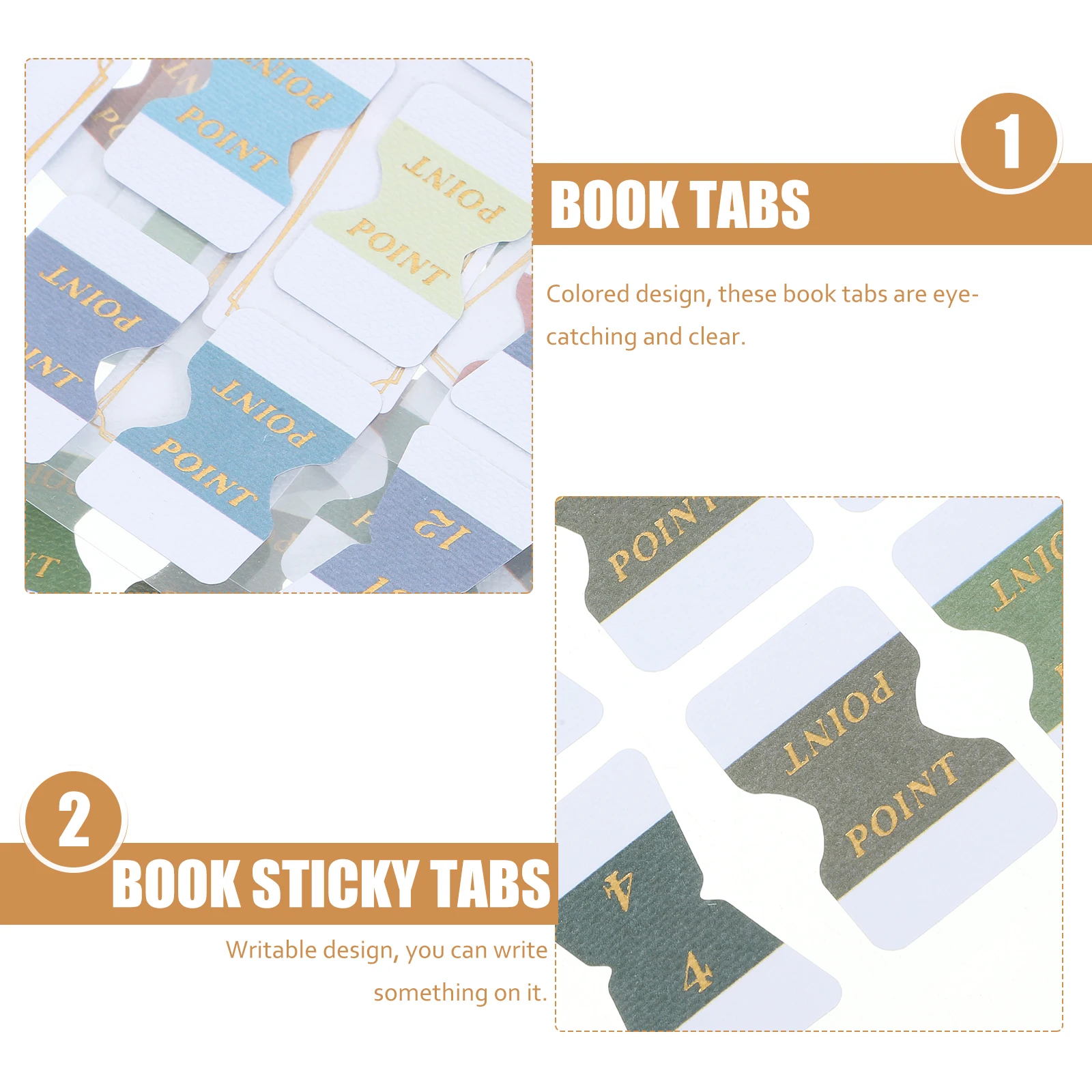 

6 Sheets Writable Binder Page Markers Index Sticky Book Markers Colorful Note Divider Labels Adhesive Tabs For School Study