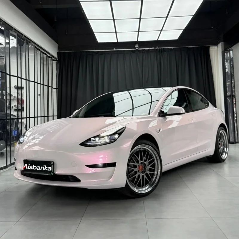 

High Quality PET Glossy Pink Flower Vinyl Car Color Change Film for Original Color Cars Easy to Install 1.52*17M Car Wrap Vinyl