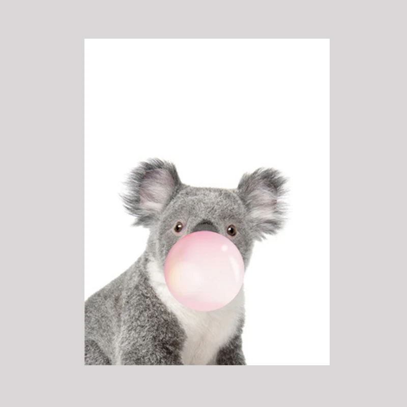 ศิลปะบอลลูนผ้าจิตรกรรมตกแต่งสัตว์พื้นหลังผ้าใบตกแต่งโปสเตอร์ห้องนอนการตกแต่งบ้าน