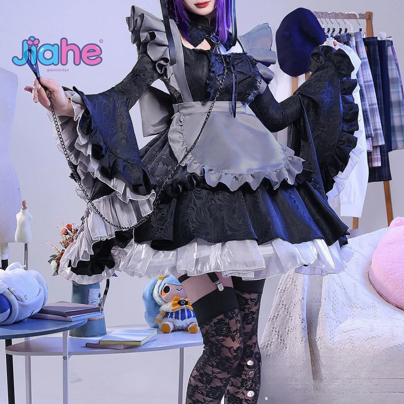 Kitagawa Marin My Dress-Up Darling Cos nombre Cosplay disfraz vestido sombrero accesorios calcetines delantal niña Halloween uniforme de sirvienta Lolita
