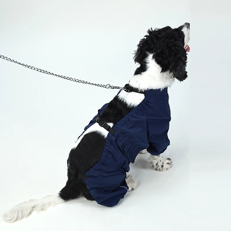 

Customised Four-Legged Waterproof And Dustproof Pet Trousers Luxury Classic Simple Style Dog Raincoat Jacket