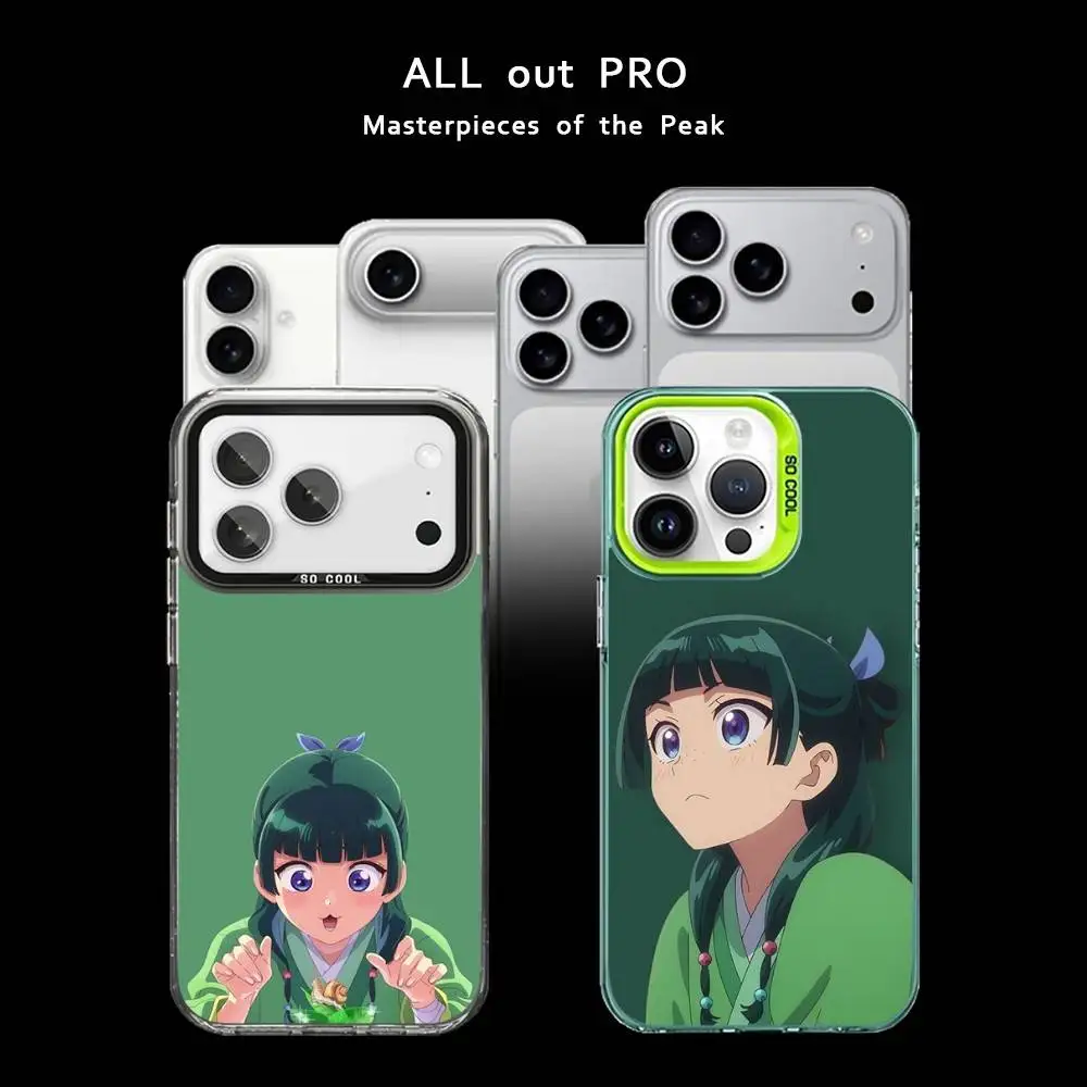 

Apothecary Diaries Maomao Phone Case For iPhone17,16,15,14,13,12,11 Pro Max Blcak Matte Shockproof Cover