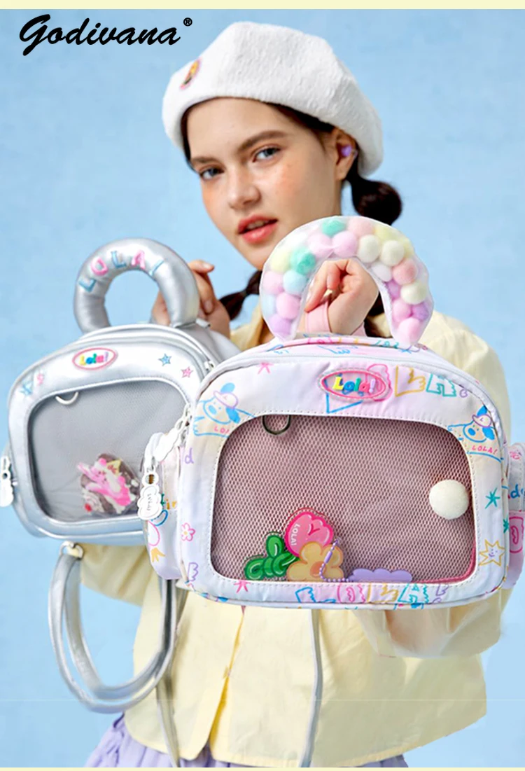Oryginalny Design Robot Backback śliczne Itabag dziewczyna damska podróżna mała torba na ramię Crossbody Kawaii Bolso torebki typu Tote