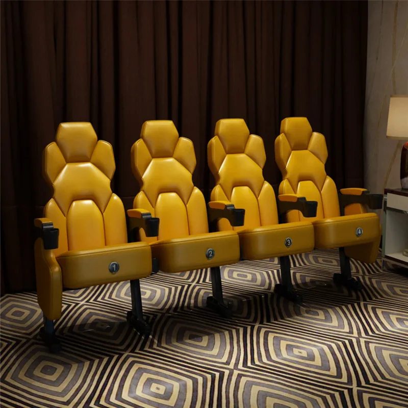 Auditorium Conference Room Cinema Soft Seating Theatre Simple Single Chair For Drinks Popcorn