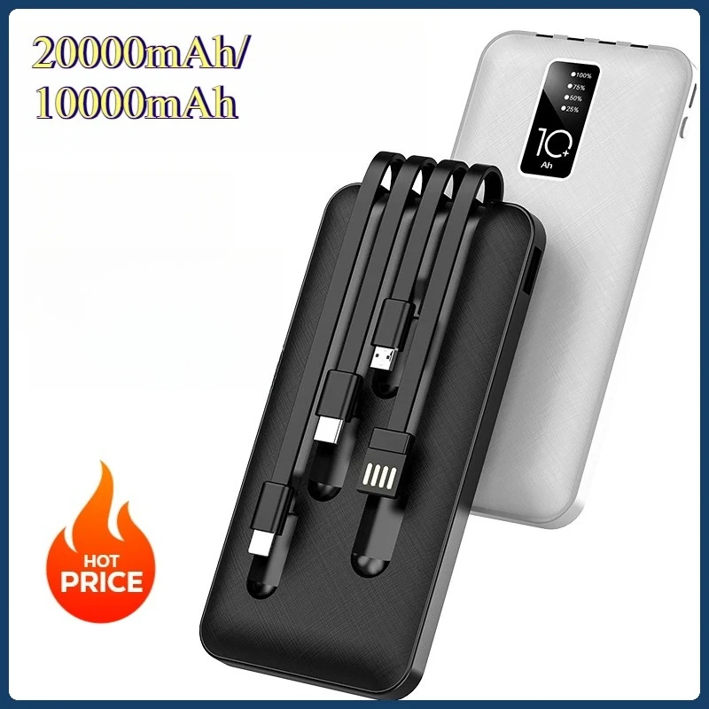 

20000mAh Built-in Cable Portable Power Bank Small and Portable Fast Charging Large Capacity Power Bank