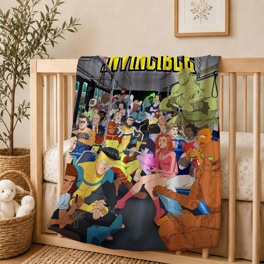 Anime I-Invincible Blanket For Soft Warm Knee For Bedroom Living Room Bed Sofa Camping Picnic Office Gift