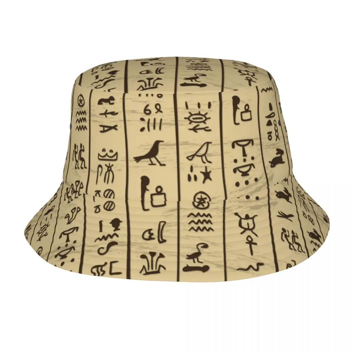 Ancient Egyptian Hieroglyphs Bucket Hat Fisherman Foldable Women Men Sunscreen Shade Cap