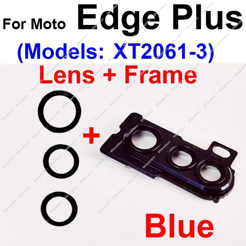 Rear Camera Glass Lens Cover For Motorola MOTO Edge Plus XT2061-3 Back Camera Lens Frame Holder Parts