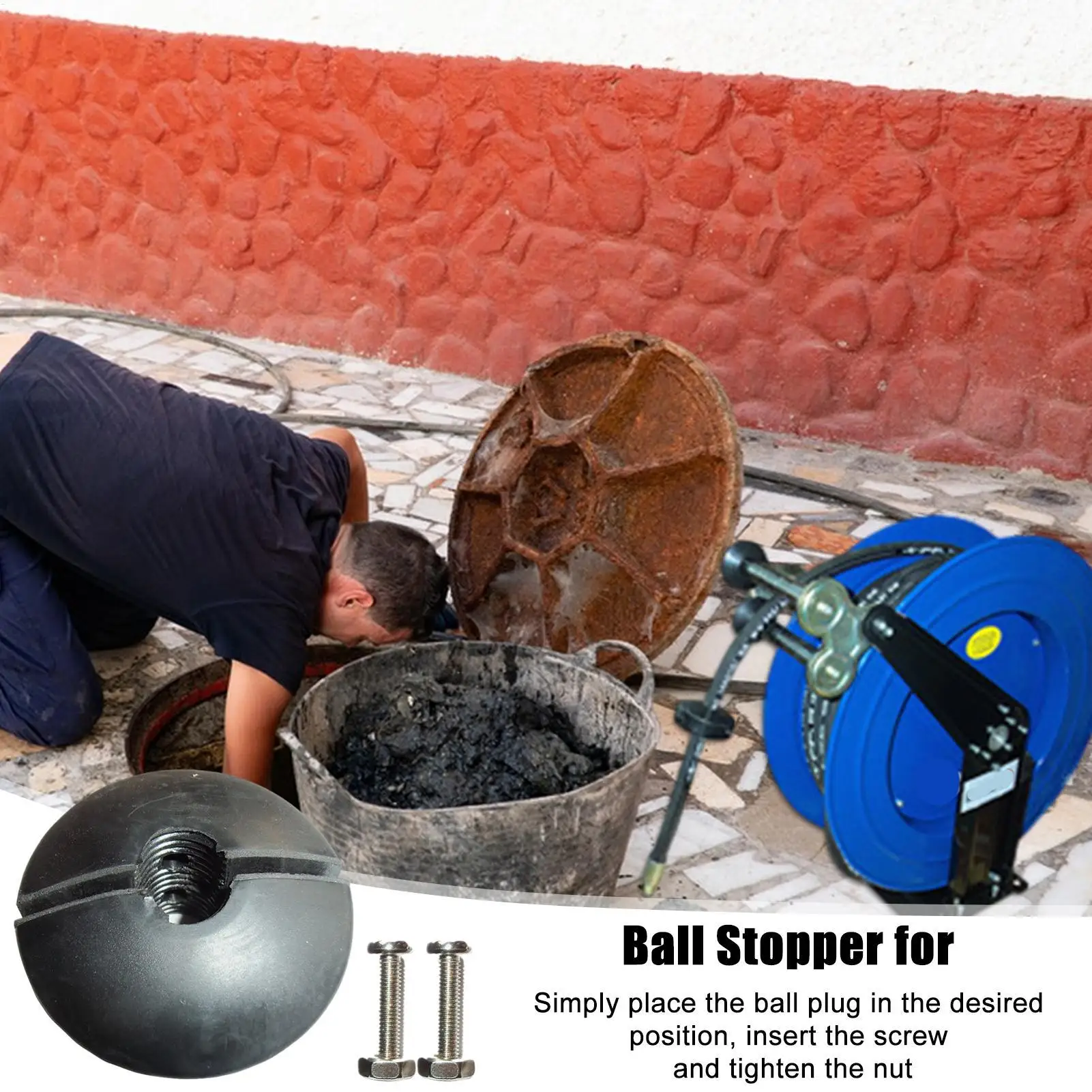 Ball Stop For Spring Driven Hose Spring Driven Air Hose Reel Ball Stop Hose Reel Stopper Air Compressor Reel Stopper Hose