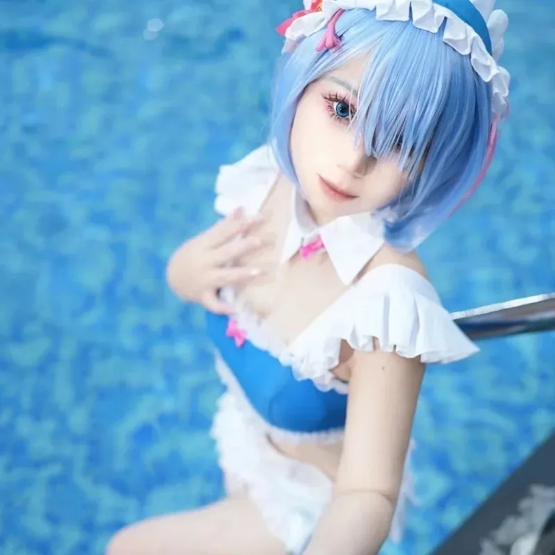 

2025 yiyi Ram Anime Re:Life in a different world from zero Cosplay Costume Rem Girls Woman Sexy Summer Sand Party Hallowmas