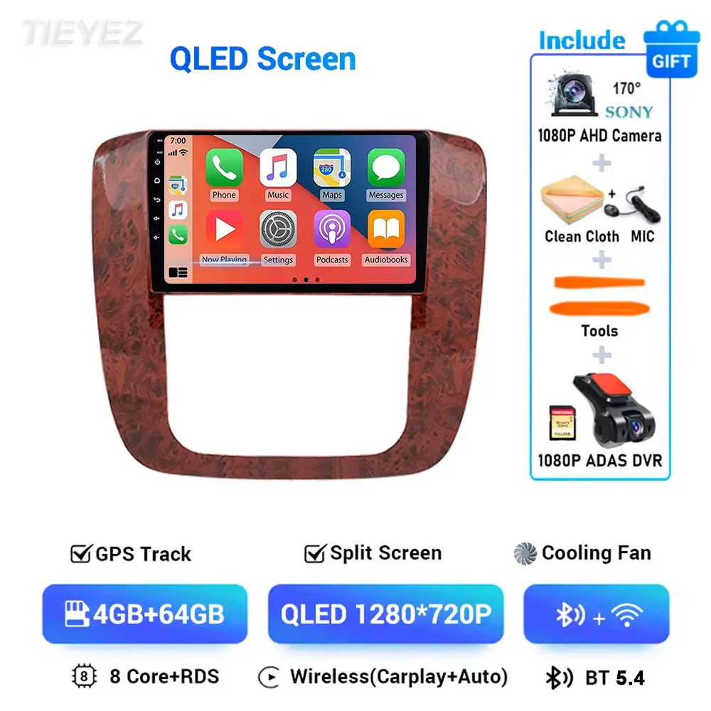 Android 15 Autoradio Voor GMC Yukon Chevrolet Tahoe Suburban 2007-2012 Navigatie GPS Auto Carplay Scherm Wifi 4G BT