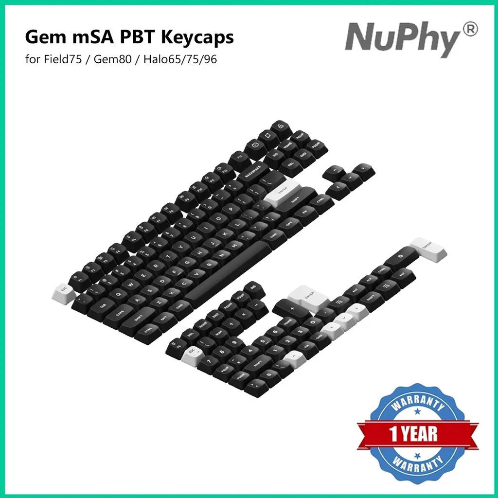 

NuPhy Gem mSA Double-shot PBT Keycaps for Field75 / Gem80 Halo65 Halo75 Halo96