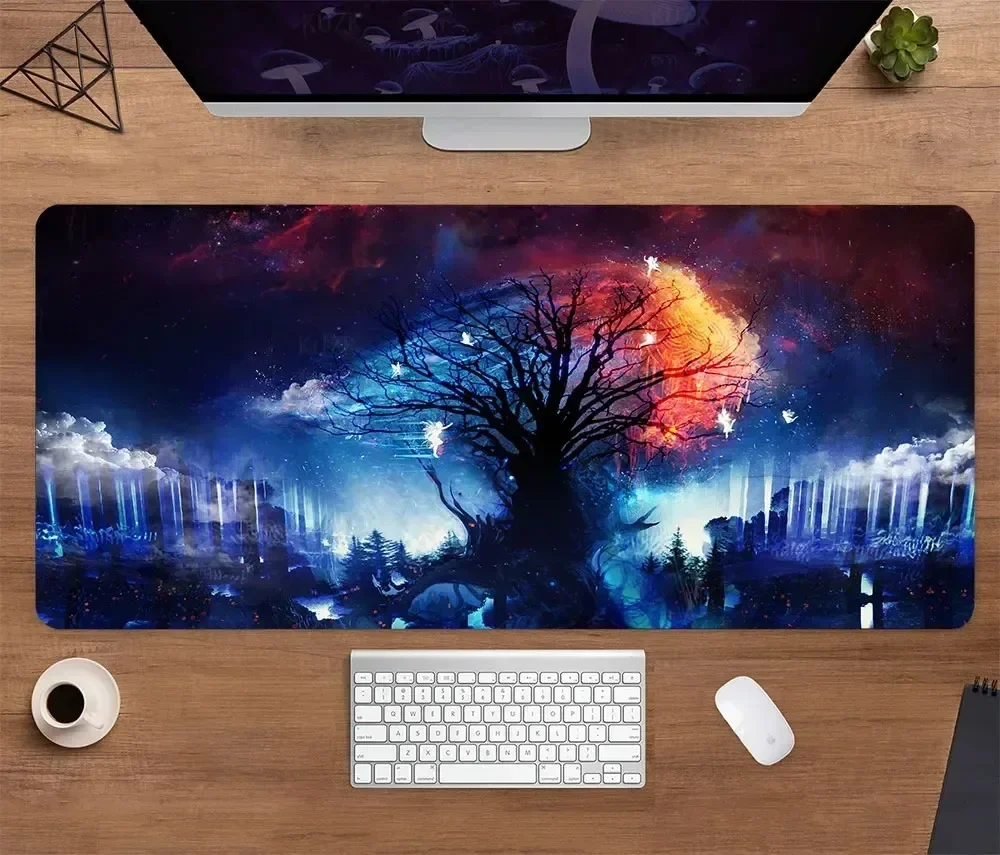 XXL Anime Scenery MousePad PC E-sports Gaming Accessories Rubber Rug Office Mouse Pad Gamer Desk Mats Home Laptops Keyboard Pads