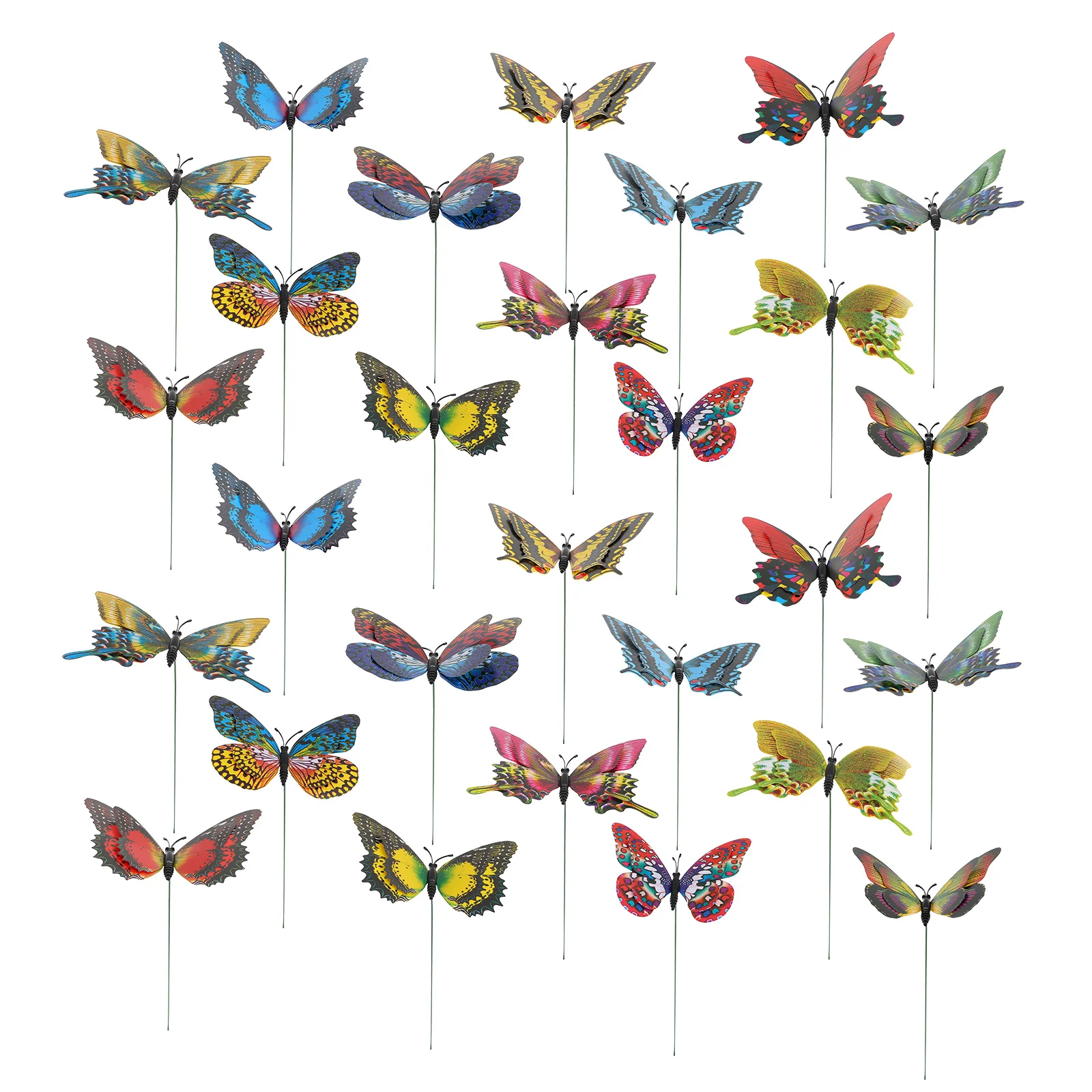 Insert Rod Imitation Butterfly Yard Stake Decor Garden Decorative Stakes Butterflies Decoration