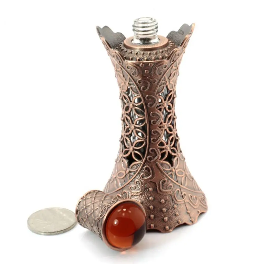 Frasco De Perfume Recarregável, Recipiente Cosméticos Vazio, Frasco Conta-gotas De Metal, Óleo Essencial, Luxo, Estilo Árabe