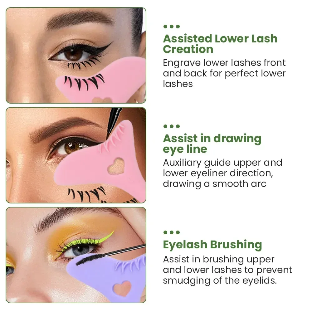 جهاز مساعدة رمش للنساء ، الإستنسل كحل سيليكون ، مساعد كحل ، قضيب تركيب رمش مقاوم للماء ، أدوات ماكياج