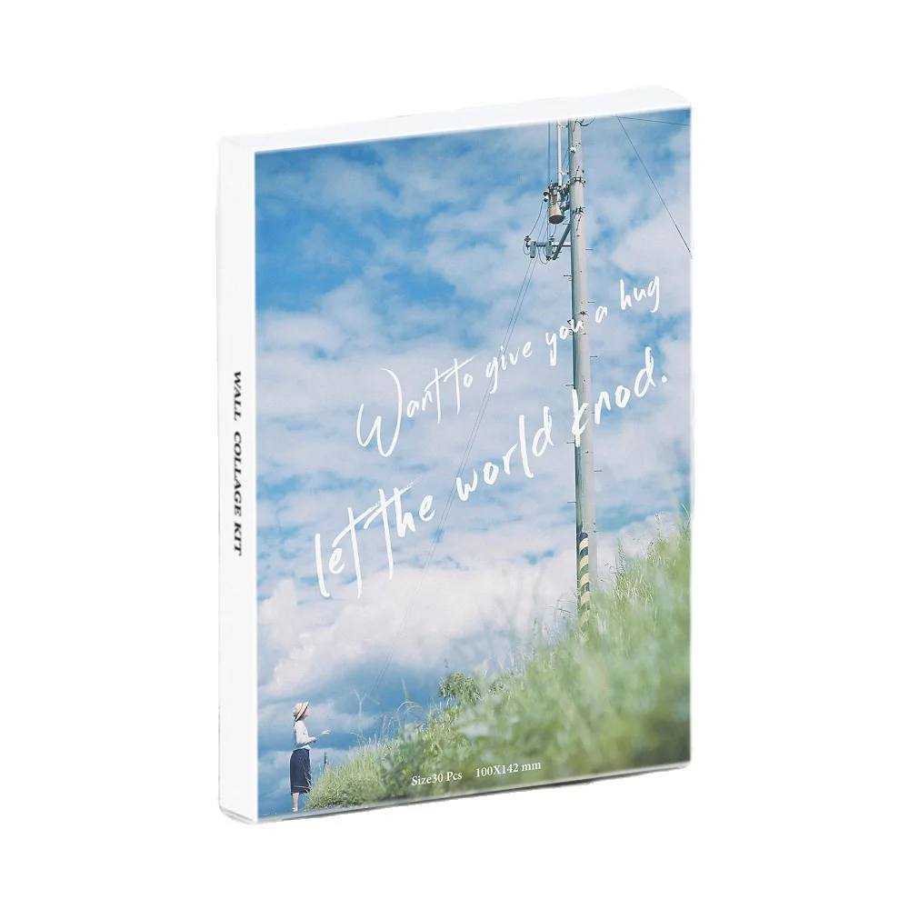 30 Pcs/Set INS Creative Landscape Postcard DIY Background Wall Sticker Poster Greeting Cards Art Decorative Card