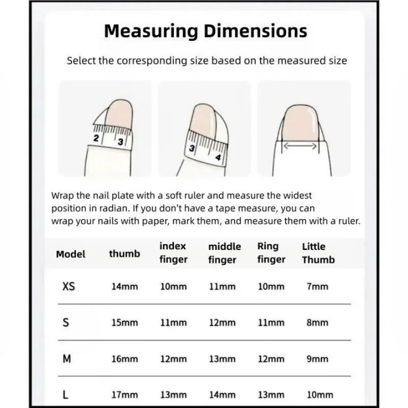 10 szt. Średniej długości, okrągłe, ręcznie robione sztuczne paznokcie z błyszczącym pudrem, cyrkoniami i perłami, naklejane, pełne pokrycie, tipsy.