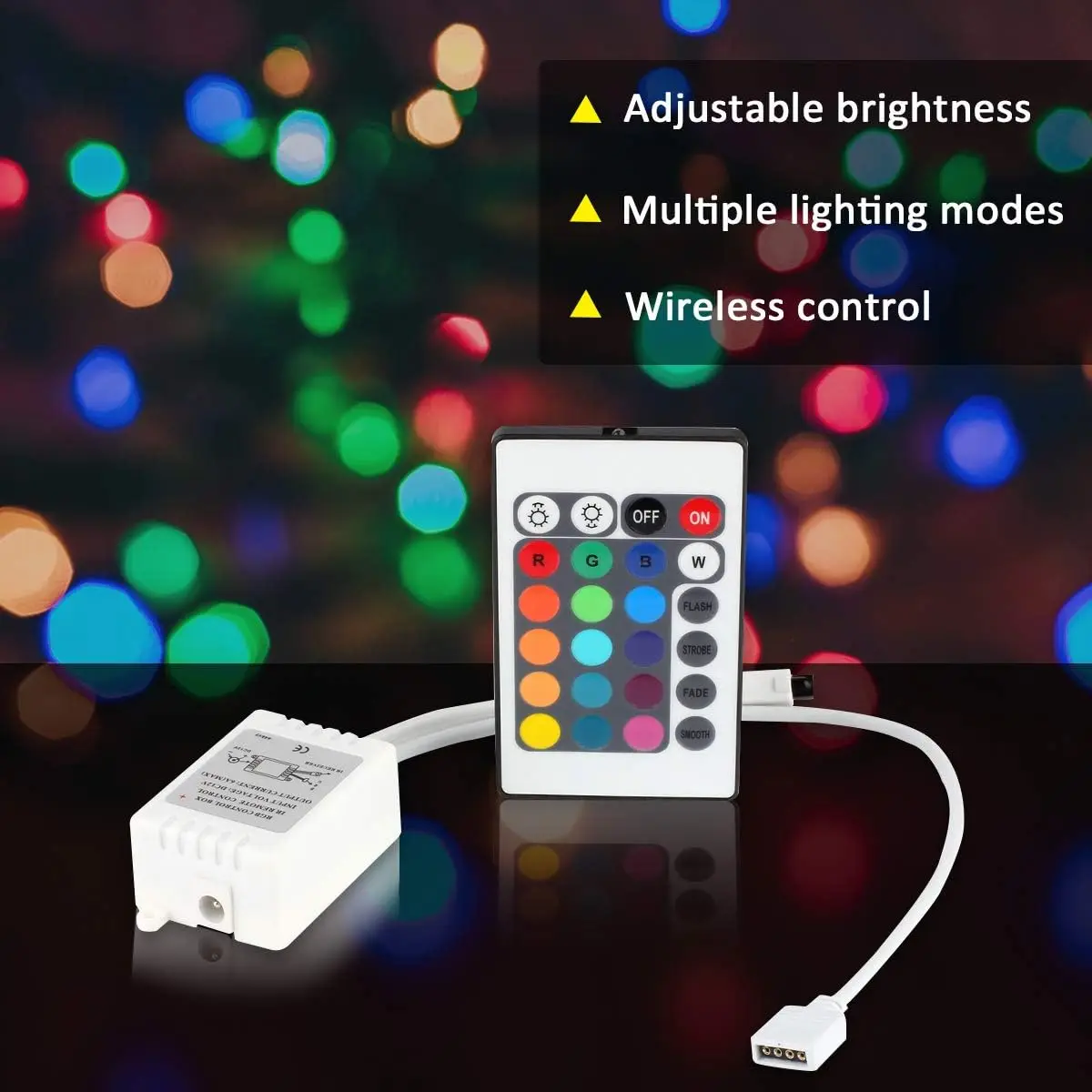 DC 12V 24-Key LED Strip IR Remote Controller Box For 3528 5050 SMD RGB LED Strip Lights Remote Control