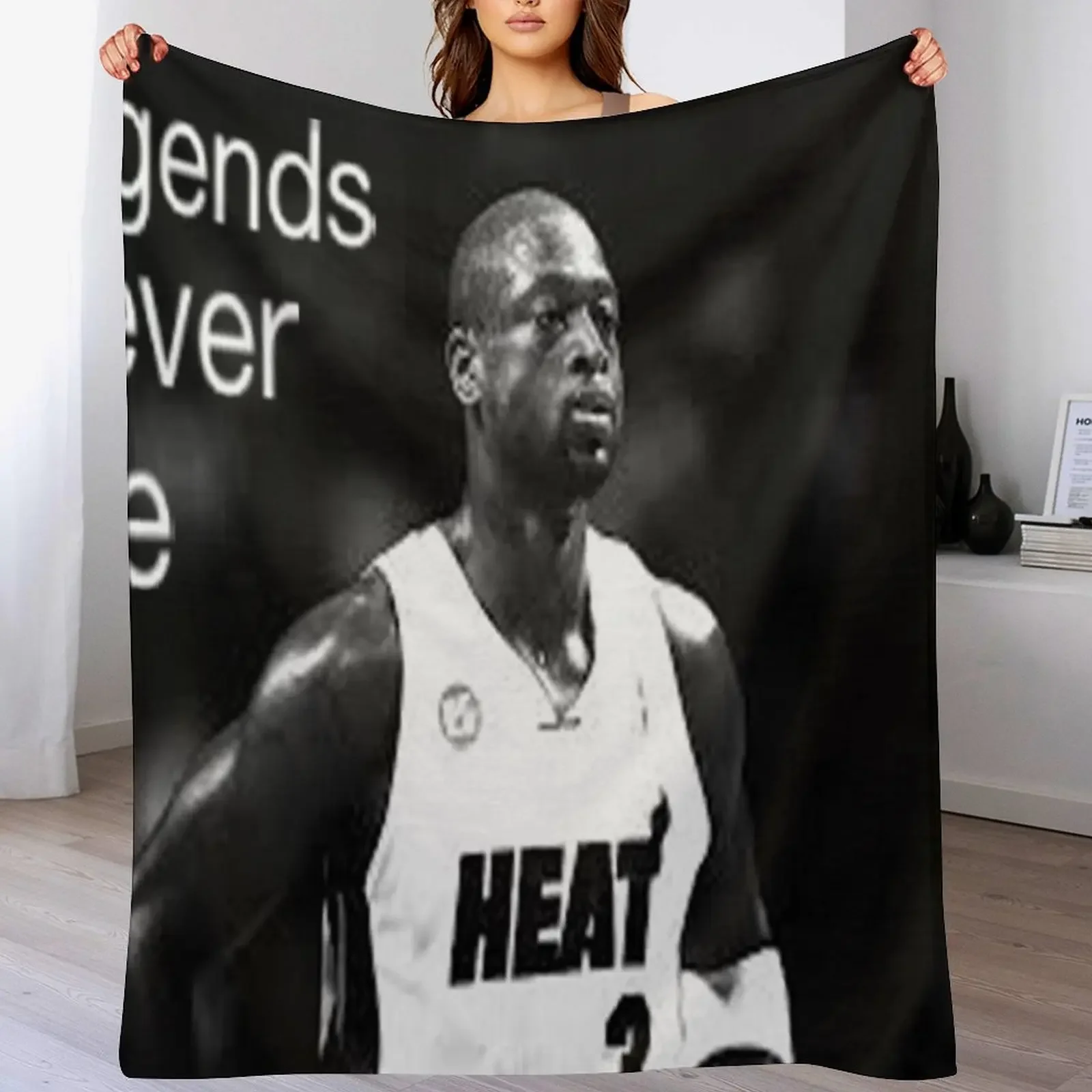 

Dwyane Wade - Legends Never Die Throw Blanket Soft Cozy Blanket for Pet Kids Adults