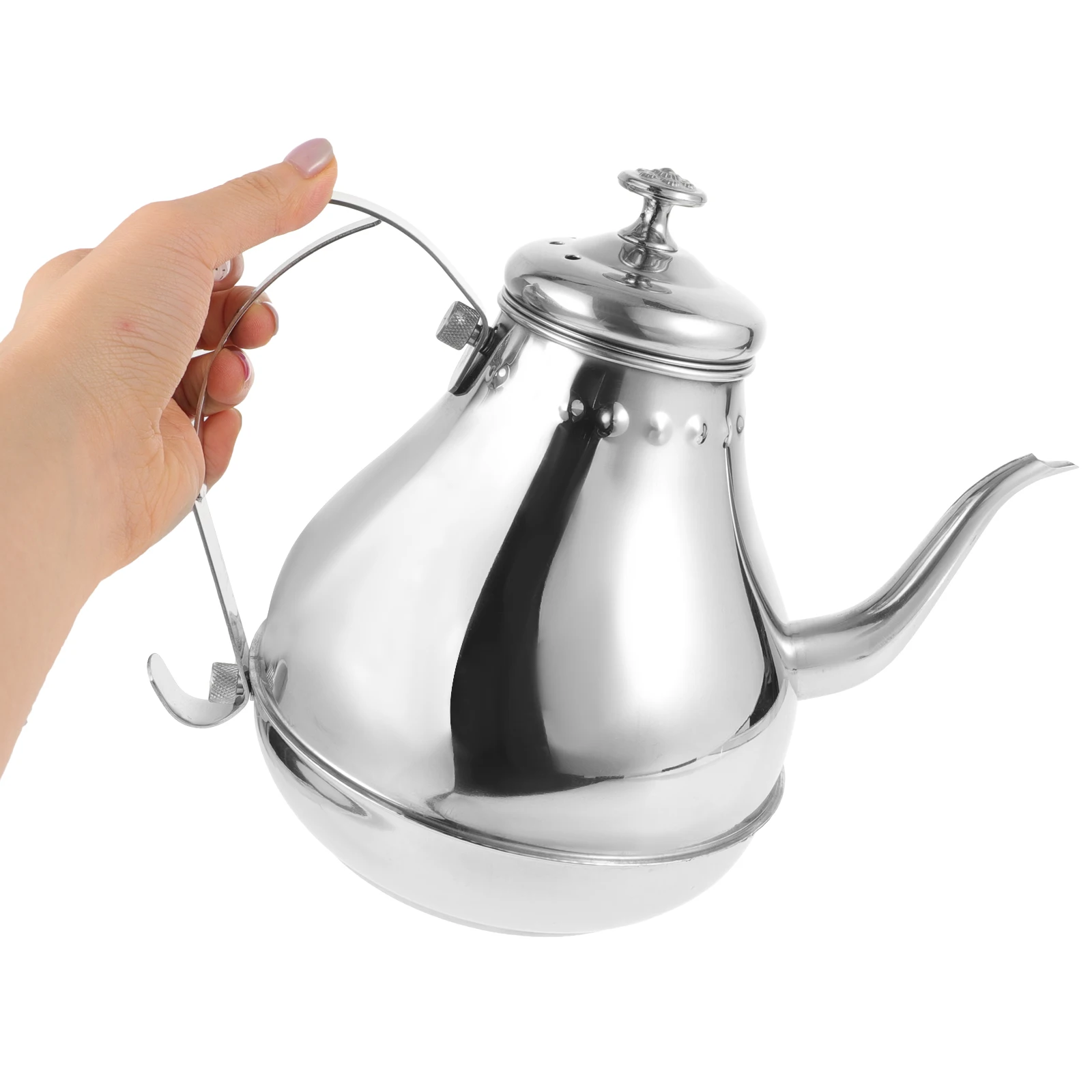 

Thickened Stainless Steel Teapot Home Office Kettle with Handle Restaurant for Gas Stove Fine Details