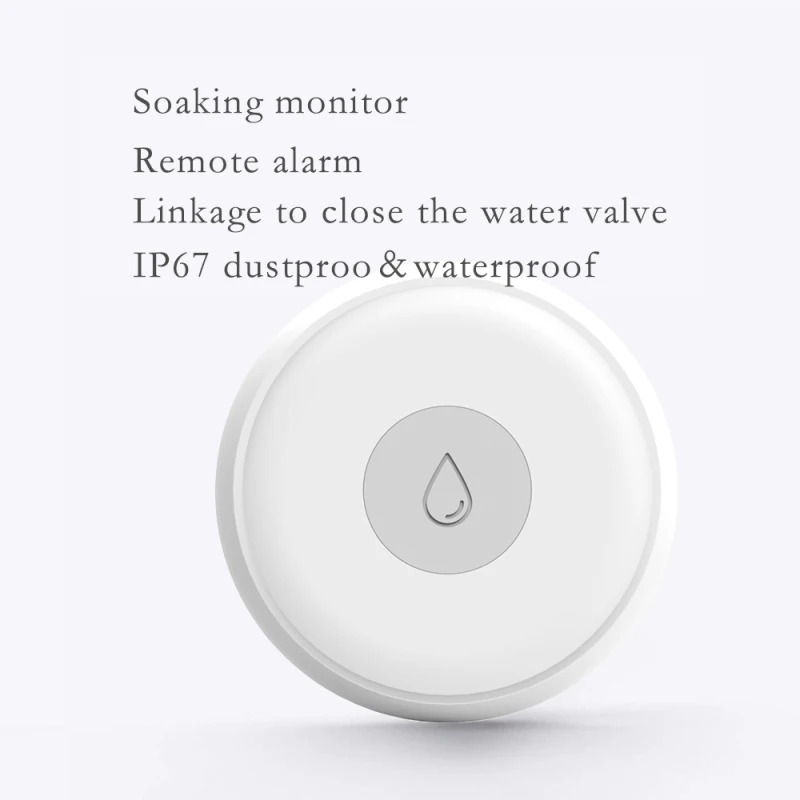 Tuya Zigbee Water Leakage Detector Water Flood Sensor Alarm Work With Tuya Gateway Support Smart Life APP Remote Monitoring