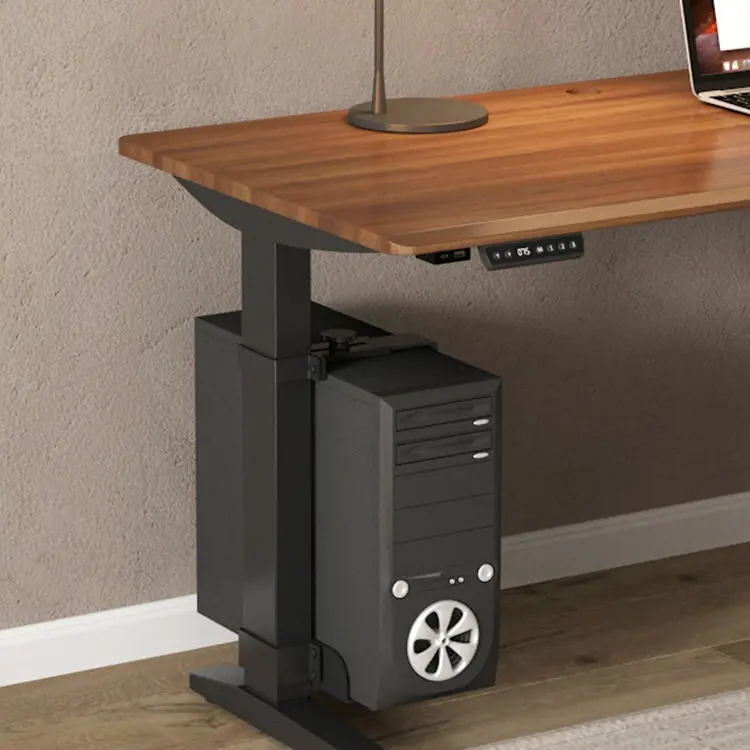 Under Desk PC Mount Adjustable CPU Holder for Standing Desk Suspension Bracket Tray