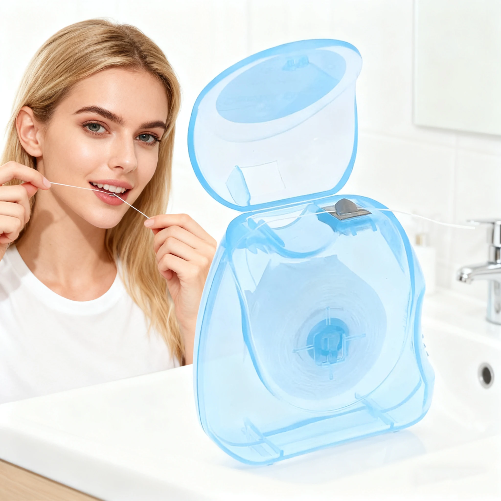 50M/Box Micro Wax Floss Interdental Brush Teeth Stick Tooth&Oral Hygiene Clean Whitening Wire Toothpick Effective Plaque Removal