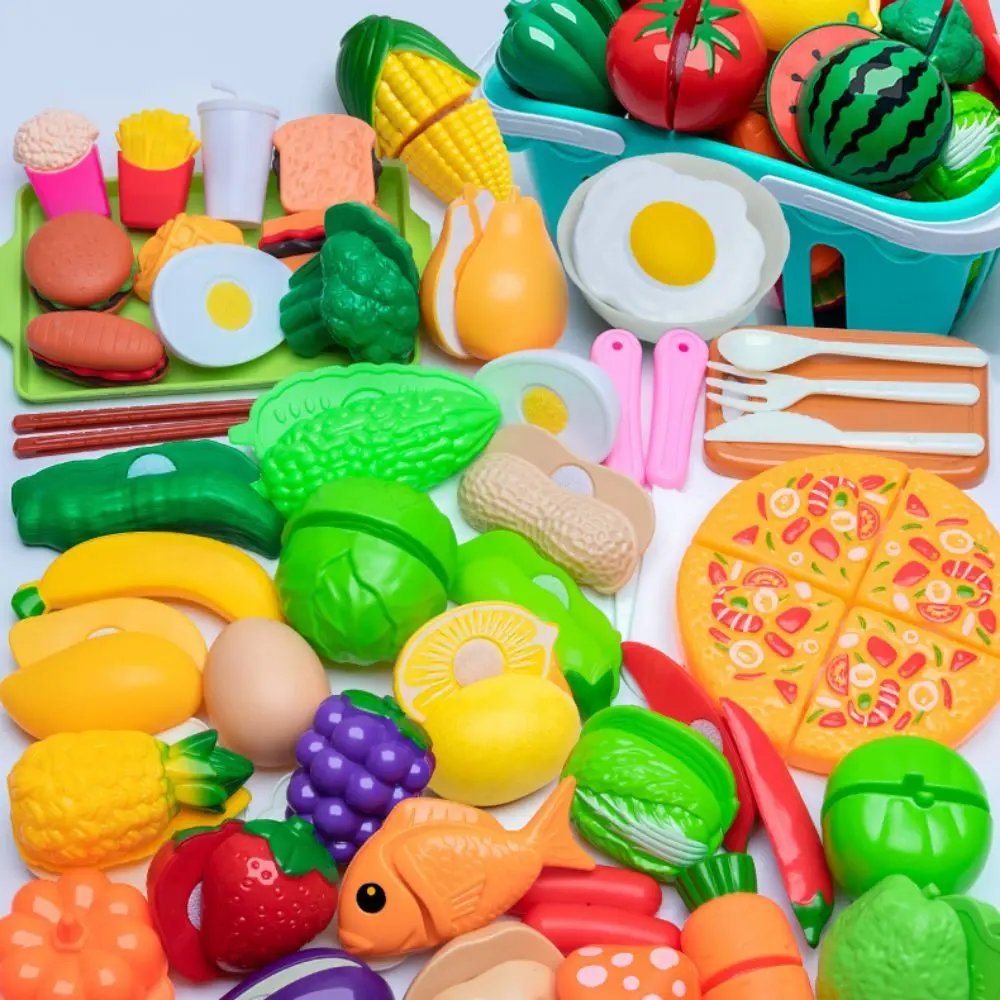 28/61/71/86pcs Pretend Play Play Kitchen Accessories Set Enlightenment Pretend Food Pretend Play Cooking Toys Plastic