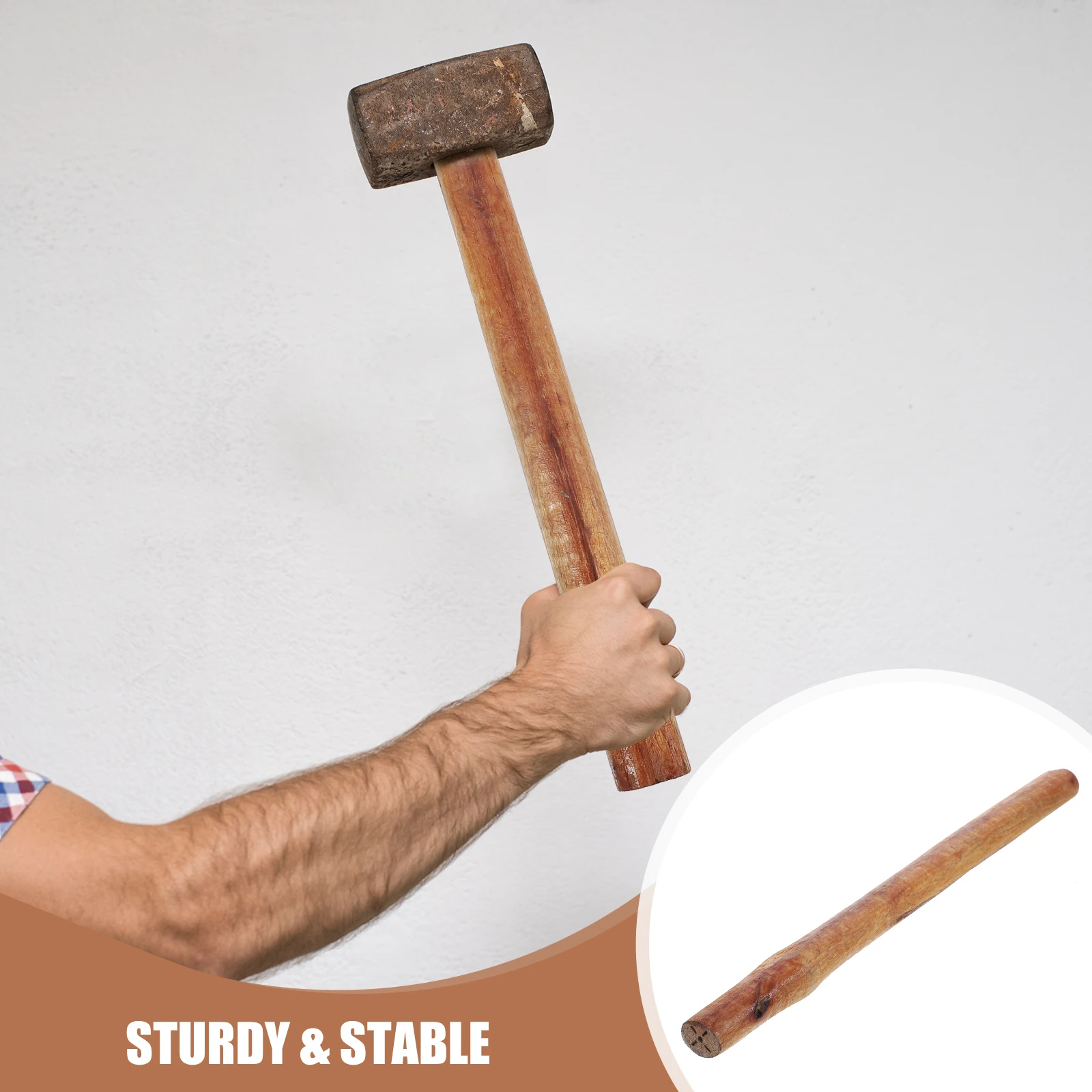 

Hardwood Hammer Replacement Durable Wood Anti-skid Grip Stable Design Wooden Handles Wooden Hammer Handles Tool