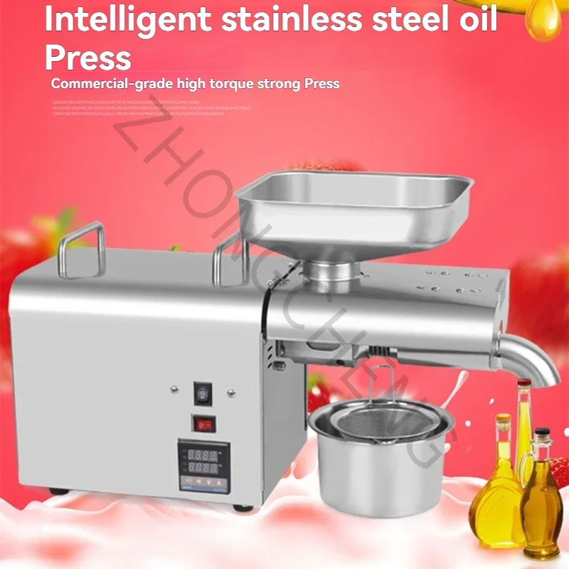 Smart temperature control, stainless steel kitchen appliances, household oil presses, edible oil processing equipment