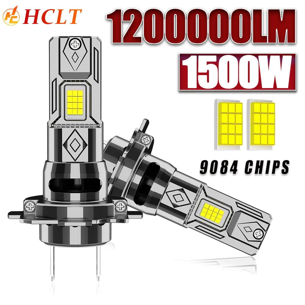 Luci a LED H7 120000 LM CANBUS 1:1 Mini faro LED wireless per auto 9084 CSP Chip Turbo Auto Lampadine fendinebbia con ventola Plug & Play 12V