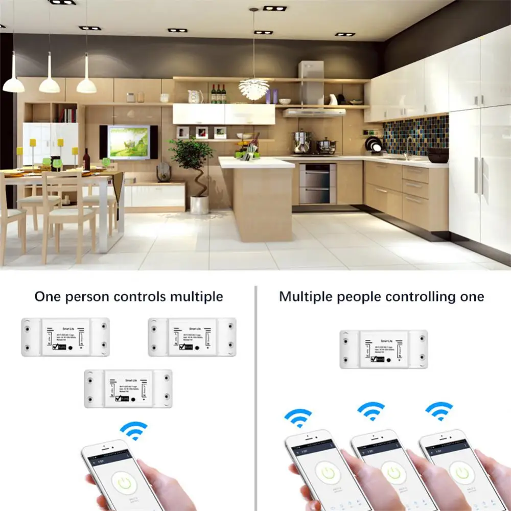 Беспроводной смарт-выключатель Tuya RF433 + с поддержкой Wi-Fi